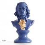 Buste de Mozart, figuration élégante en sculpture