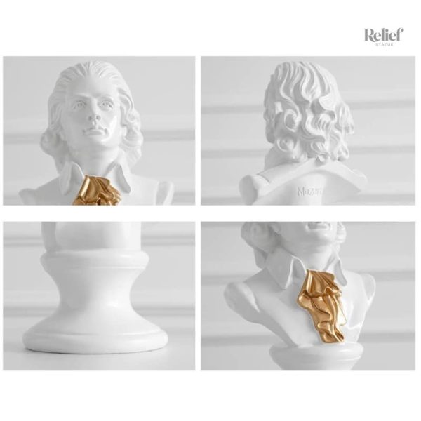 Représentation en buste de l'illustre homme de musique Mozart