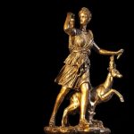 Statue grecque d'Artémis, 27 cm, décor artistique élégant
