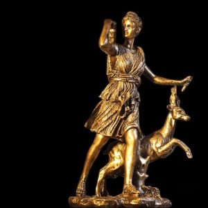 Statue grecque d'Artémis, 27 cm, décor artistique élégant