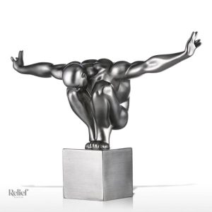 Figure d'athlète homme nu pour décoration intérieure