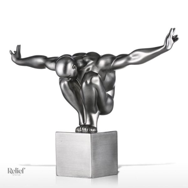 Figure d'athlète homme nu pour décoration intérieure