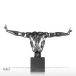 Art contemporain : statue homme athlétique