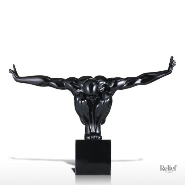 Décoration moderne avec statue d'homme athlète