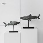 Baleine stylisée, statue animalière pour décoration