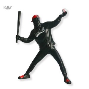 Statue contemporaine de baseball en sculpture décorative