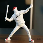 Statue décorative inspirée du baseball moderne