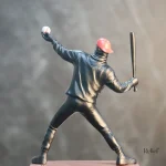 Création décorative sur le thème du baseball, statue unique