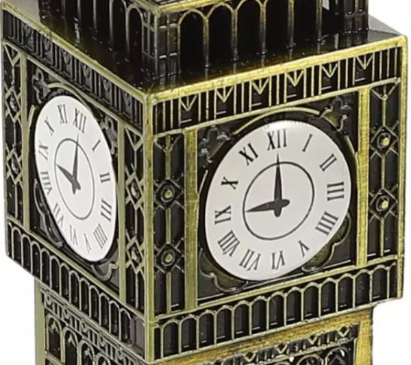 Décoration métallique de la tour horloge Big Ben, 18 cm