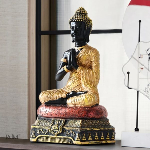 statue-bouddha-amitabha-noire-doree-23-cm-1 Statue Bouddha Amitabha noire et dorée 23 cm