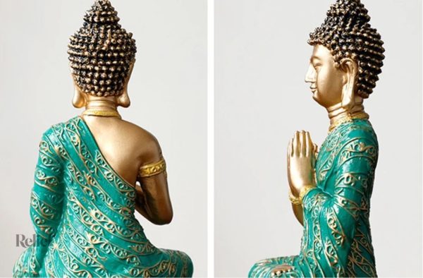 Statue Bouddhiste, Amitabha, décor zen, 23 cm