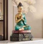 Statue décorative Bouddha 23 cm, style asiatique chic