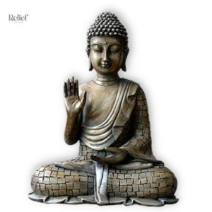 Sculpture moderne de statue Bouddha assis en méditation