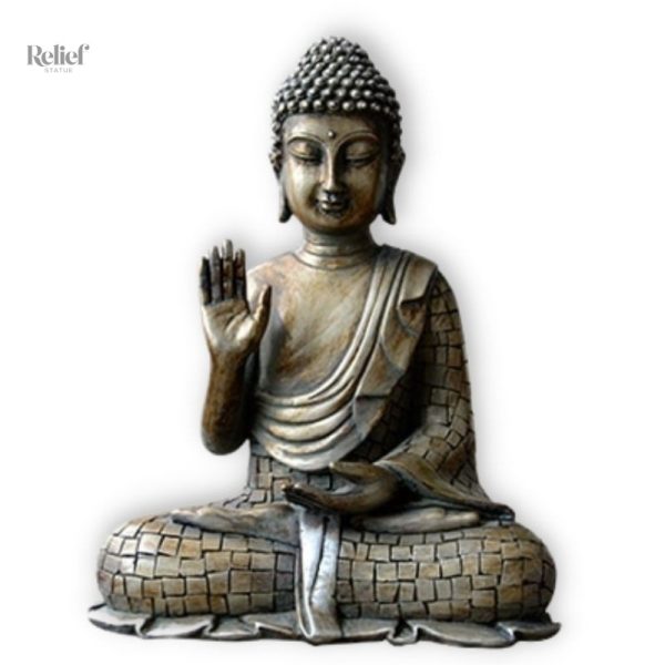 Sculpture moderne de statue Bouddha assis en méditation
