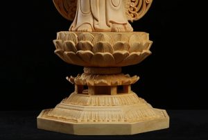 Sculpture spirituelle en bois, Bouddha, 43 cm