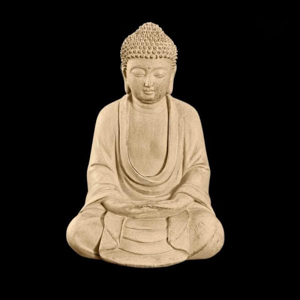 Buddha en pierre, sculpture contemporaine pour espace zen