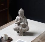 Ornement de jardin : Bouddha en résine pour extérieur