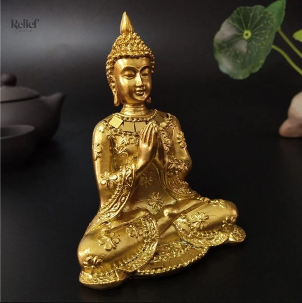 statue-bouddha-femme-doree-10-cm-1 Statue Bouddha femme dorée 10 cm, décoration spirituelle