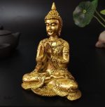 Statue de Bouddha au fini doré, 10 cm de hauteur