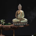 Décoration bouddhiste pour jardin, 30 cm, statue zen