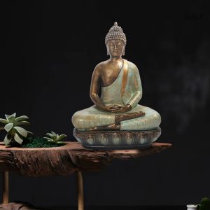 Décoration bouddhiste pour jardin, 30 cm, statue zen