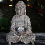 Ornement extérieur Bouddha, statue en résine pour jardin