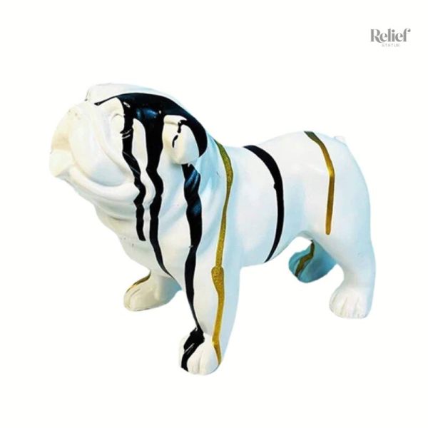 Chien en statue, Bouledogue Anglais, 21 cm