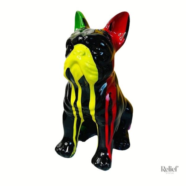 Bouledogue français statue 21 cm, objet déco