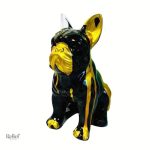 Décorative statue de chien assis 21 cm