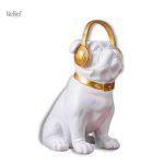 Statue Bouledogue Anglais Casque 21 cm