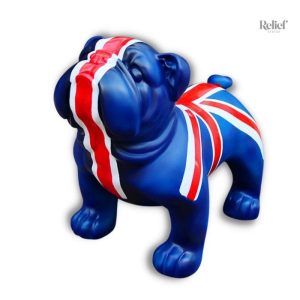 Statue Chien Bouledogue Royaume-Uni 42 cm