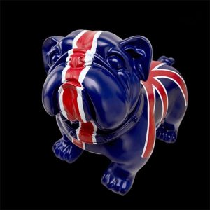 Statue Bouledogue anglais en résine, 42 cm