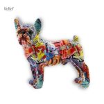 Statue Bouledogue multicolore 28 cm décorative