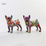 Bouledogue coloré 28 cm pour une touche artistique