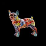 Objet décoratif Bouledogue design multicolore 28 cm