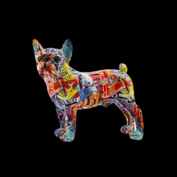 Objet décoratif Bouledogue design multicolore 28 cm