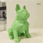 Ornement de bouledogue en origami élégant