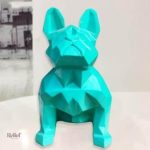 Décoration moderne : statue bouledogue origami