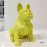 Art déco : statue de bouledogue en origami