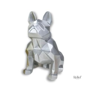 Figurine bouledogue en style origami 20 cm