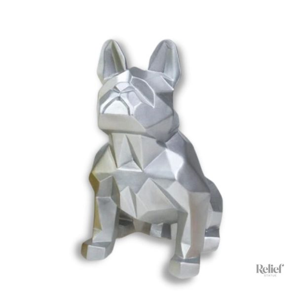 Figurine bouledogue en style origami 20 cm