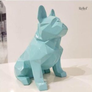 Statue décorative bouledogue origami moderne