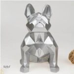 Beauté de l'origami : statue de bouledogue