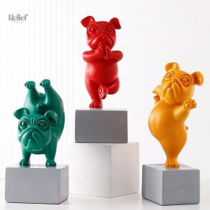 Statue de Bouledogue, accessoire zen et apaisant