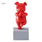 Statue de Bouledogue, inspiration zen, 23 cm de haut