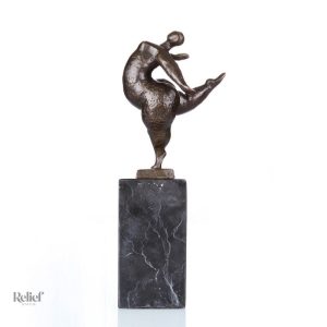 Sculpture Bronze - Statue d'équilibre 28 cm
