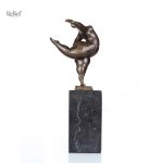 Art en Bronze, statue d'équilibre élégante de 28 cm