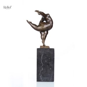 Art en Bronze, statue d'équilibre élégante de 28 cm