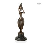 Sculpture bronze africaine 30 cm, statue décorative unique