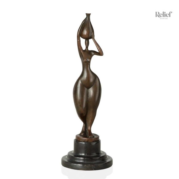 statue-bronze-africaine-1 Sculpture bronze africaine 30 cm, statue décorative unique